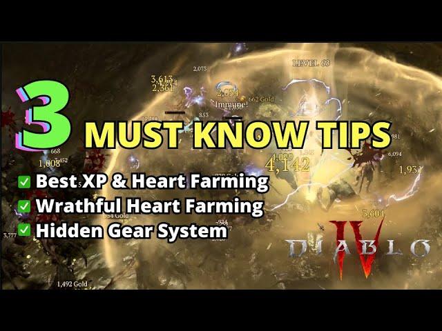 3 Must Know Progression Tips in Season 1 - Diablo 4