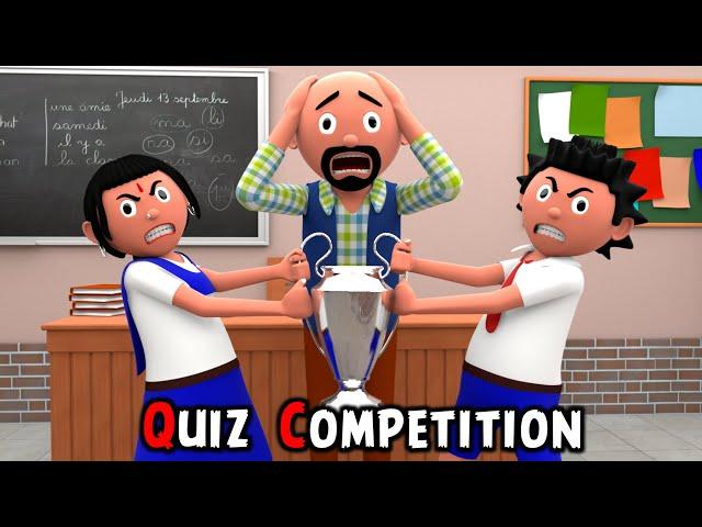 QUIZ COMPETITION | Funny Comedy Video | Desi Comedy | Cartoon | Cartoon Comedy | The Animo Fun