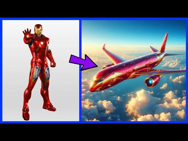 AVENGERS But AIRPLANE ️ VENGERS  All Characters (marvel & DC) 2024