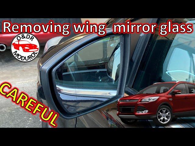 Removing and refitting car wing mirror glass. Be brave & very careful Easy to do Ford Kuga Explorer