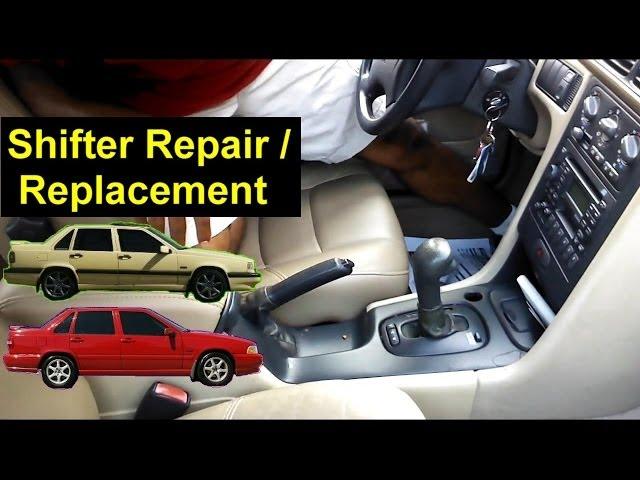 Shift knob replacement for the auto transmission, shifter button repair. Volvo 850, S70, V70 - VOTD