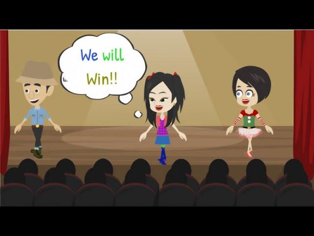 Mina, Maria, and Jack Join the Dancing Contest at Their School - Animated Story - Mina English