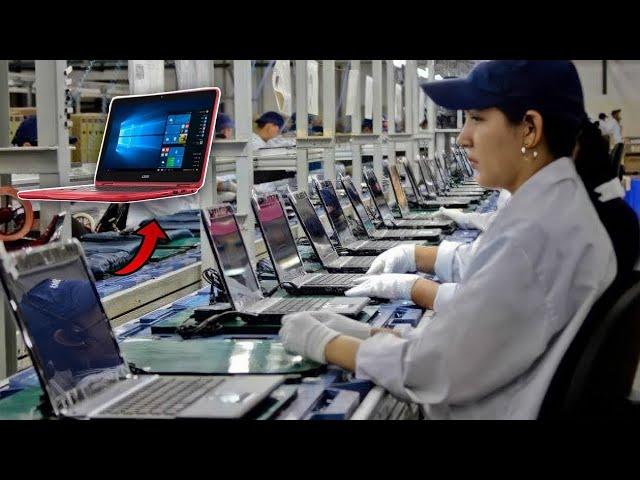 Laptop manufacturing process ..|factory production line laptop | laptop factory