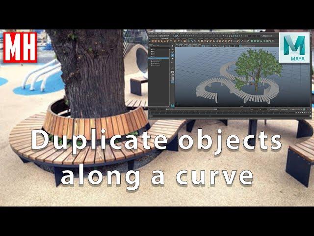 Duplicating objects along curves in Maya