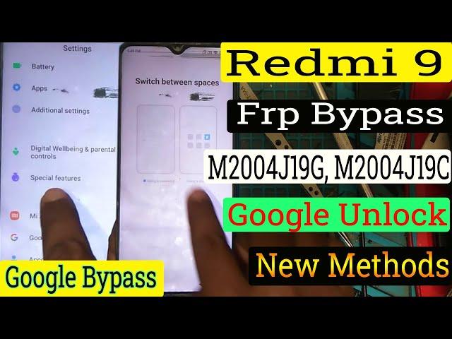 Redmi 9 (M2004J19G) FRP Bypass 2024/Google Account Unlock/Redmi 9 FRP Unlock  Without PC |