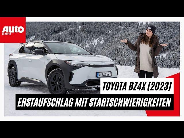 Toyota bZ4X (2023): Mit dem elektrischen Kompakt-SUV unterwegs im Schnee | AUTO ZEITUNG