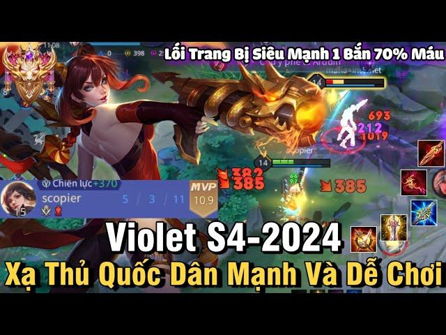 Violet S4-2024 Liên Quân Mobile | Cách Chơi, Lên Đồ, Phù Hiệu, Bảng Ngọc Cho Violet S4 2024 Đi Rồng