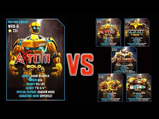 Real Steel WRB FINAL Atom Gold Series of fights GOLD NEW ROBOT (Живая Сталь)