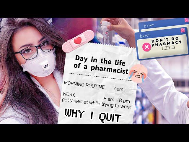 Day in the life of a Pharmacist ‍️why not to do pharmacy  the ugly truth of why I quit