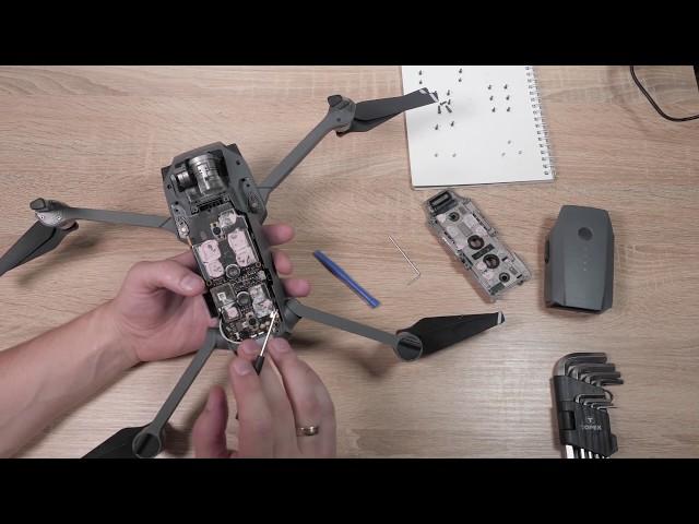 Как разобрать дрон Dji mavic pro, ремонт квадрокоптера своими руками. После того как попал в воду!