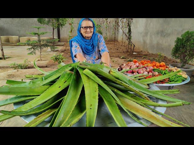 ALOE VERA COOKING | HEALTHY RECIPE | ALOE VERA REIPE | VEG VILLAGE FOOD