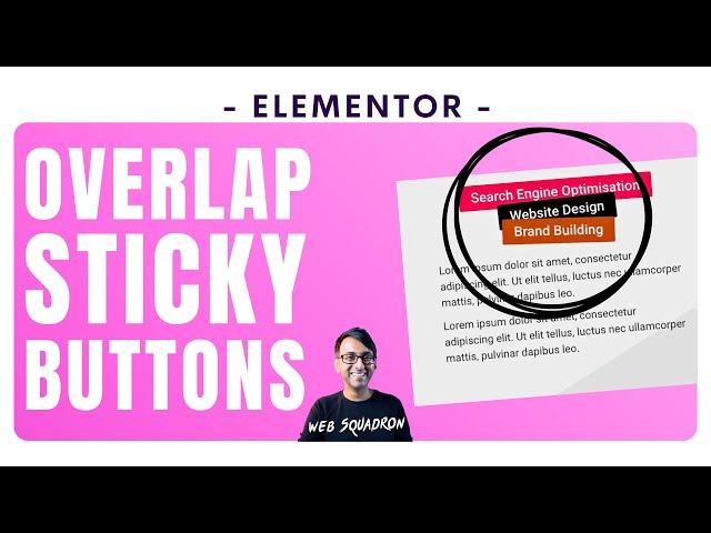 Sticky Buttons Overlap with Menu Anchors - Elementor Wordpress Tutorial