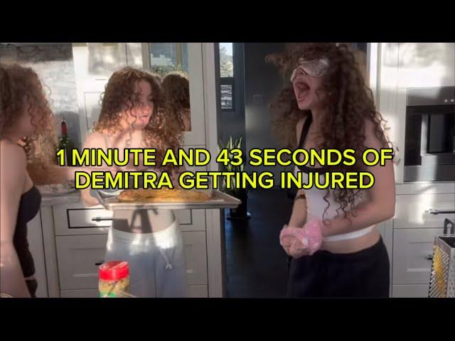 1 MINUTE AND 43 SECONDS OF DEMITRA GETTING INJURED 