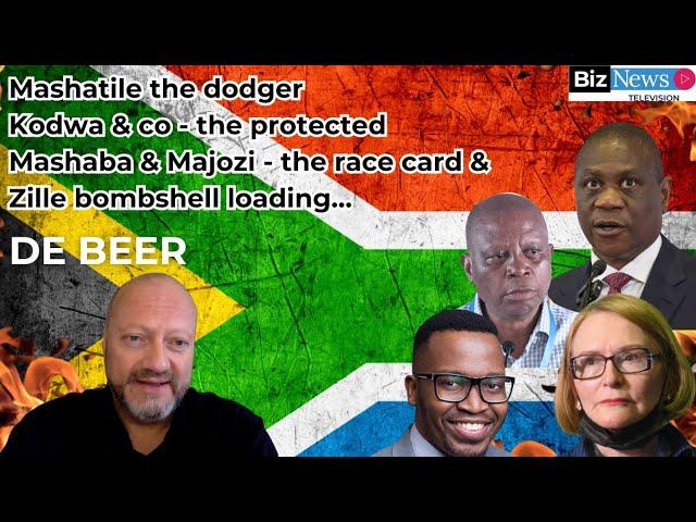 De Beer: Mashatile the Dodger; Kodwa & Co - the Protected; Mashaba & Majozi; the Race Card; & Zille