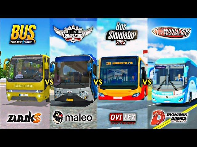 Bus Simulator Indonesia v World Bus Driving Simulator v Bus Simulator Ultimate v Bus Simulator 2023