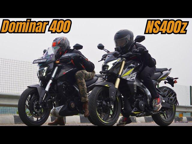 NS400z vs Dominar 400 Drag Race