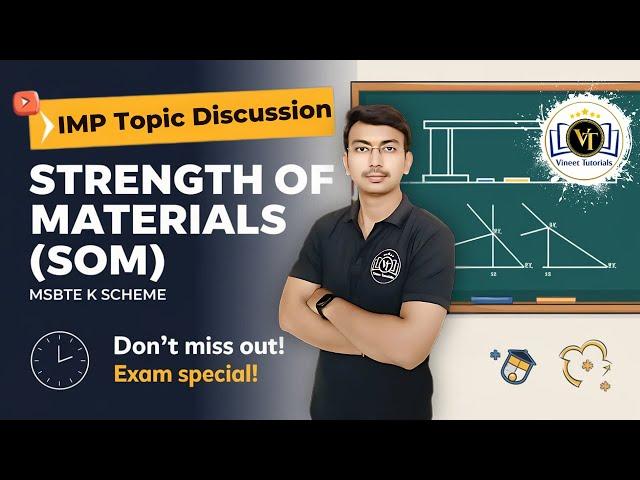 SOM K Scheme IMP Question Bank 2024 | Strength of Material IMP Question | Diploma | Vineet Tutorials