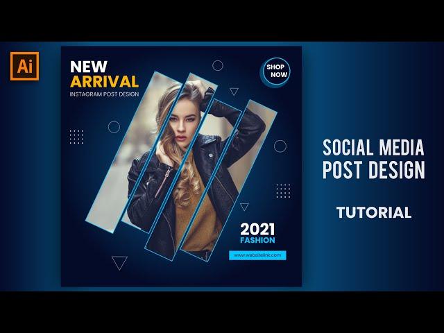 Social Media Post Design | Illustrator Tutorial | Beauty Banner Design | MAK Visuals