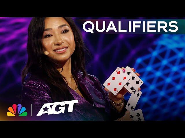 Anna Deguzman performs her most SURPRISING card magic! | Qualifiers | AGT 2023