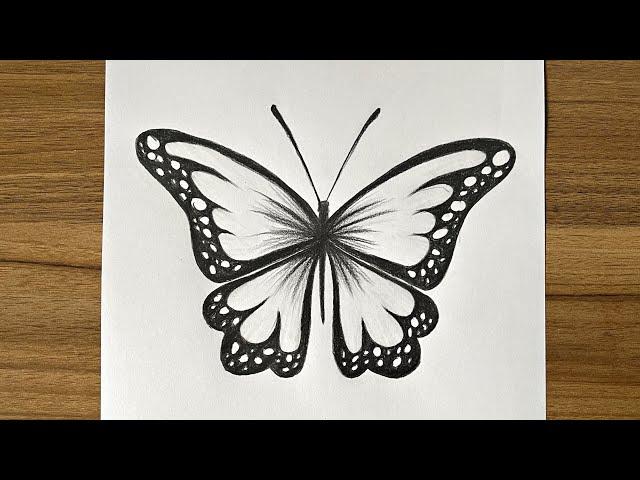 How to draw butterfly easy || Cool things to draw easy for beginners || Sketch drawing for beginners