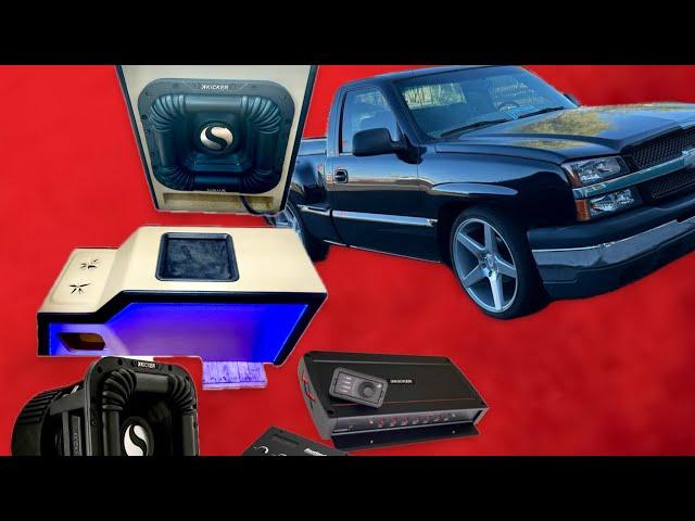 Kicker solo x 10” 4000 watts center console ported silverado single cab