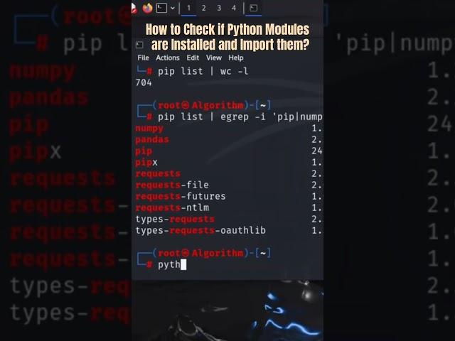 How to Check if Python Modules are Installed and Import them?