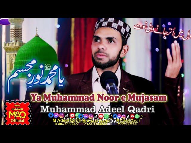 New Naat Ya Muhammad Noor Mujasam | Muhammad Adeel Qadri official | Islamic video | Naats 2024 #naat