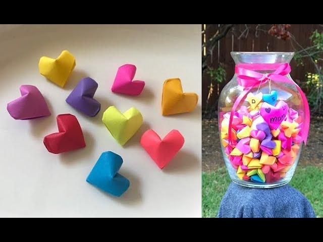 How to make Lucky paper hearts ️  - Valentine’s Day / Mother’s Day craft