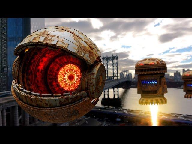 Pacman Giant Robot over New York City