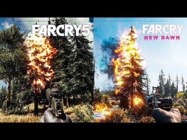 Far Cry 5 vs Far Cry New Dawn - Direct Comparison! Attention to Detail & Graphics!