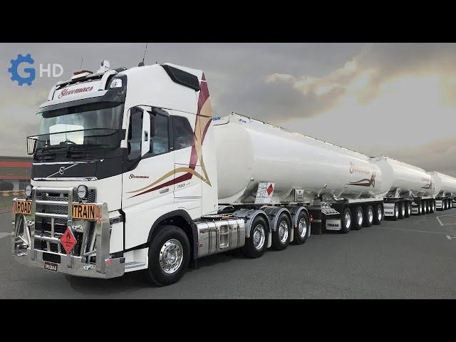 The Most Incredible Tanker Trucks You Have To See ▶ Tanker road train - Tieman