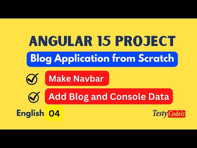 Angular 15 Blog Project from scratch, Make navbar using Bootstrap UI, Angular project from Scratch
