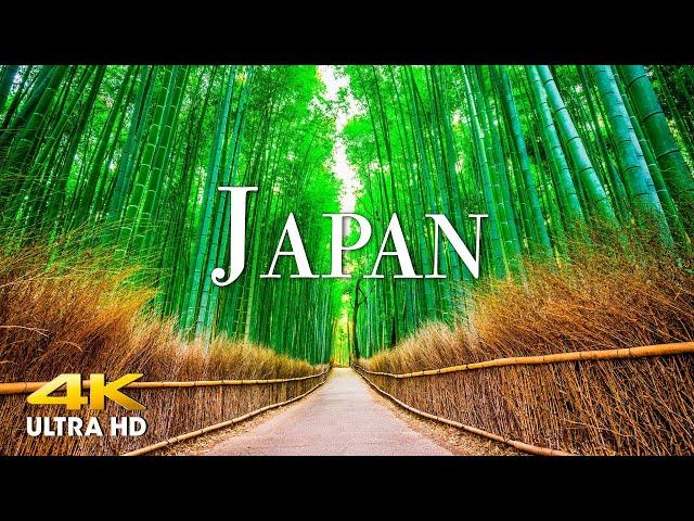 FLYING OVER JAPAN (4K UHD) Amazing Beautiful Nature Scenery with Relaxing Music | 4K VIDEO ULTRA HD