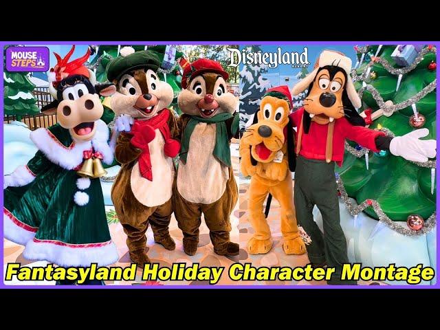 Disneyland Holiday Character Montage at Fantasyland Theatre 2024 - with Chip & Dale, Goofy, Pluto +