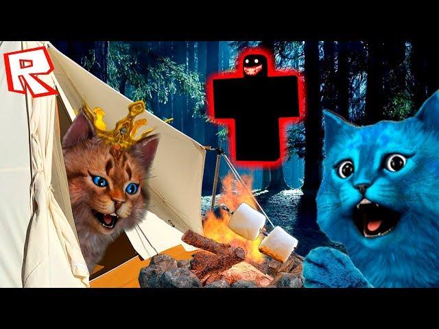 КОТИК ИГРОМАН И КОТЁНОК ЛАЙК В ЛАГЕРЕ! / РОБЛОКС ЛАГЕРЬ / Camping ROBLOX