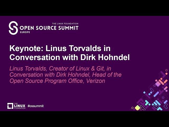 Keynote: Linus Torvalds in Conversation with Dirk Hohndel