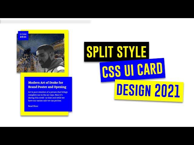 CSS Card Design Tutorial - Split Card Hover Effect (HTML & CSS)