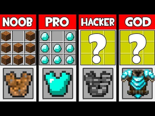 Minecraft - NOOB vs PRO vs HACKER vs GOD : SUPER ARMOR in Minecraft ! AVM SHORTS Animation