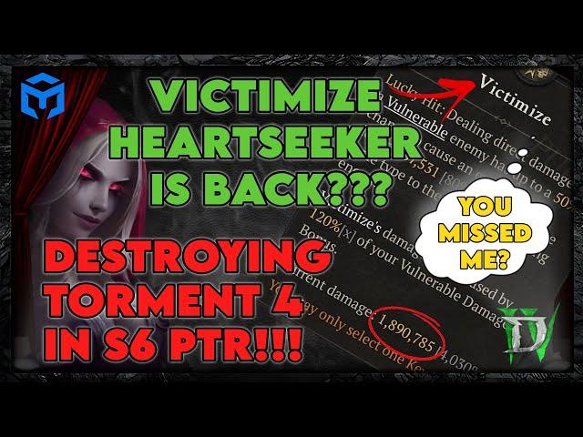 Rogue Victimize good again? Heartseeker slaying torment 4 and more! D4 S6 PTR Vessel of Hatred.