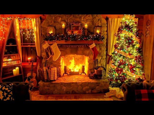 Relaxing Christmas Music  Traditional Instrumental Christmas Songs Playlist with A Warm Fireplace