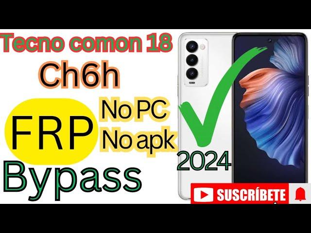 Tecno camon 18 Android 12 Frp bypass/unlock without pc|without xshare  transfer method 2024