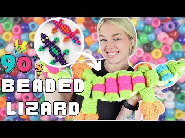 Crocheting a 90's bead lizard! *NOSTALGIC*