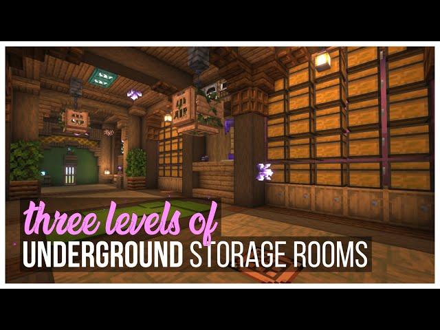 My Three Levels of Underground Storage Rooms | Minecraft Build Ideas