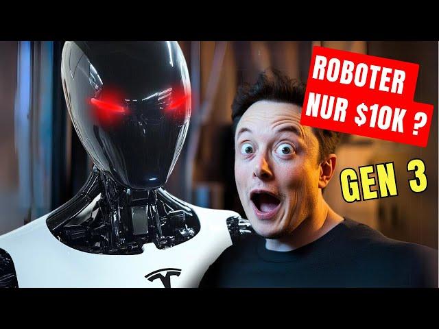 Gerade passiert! Elon Musk bestätigt, dass Tesla Optimus Gen 3 zum Preis von $10k produziert wird