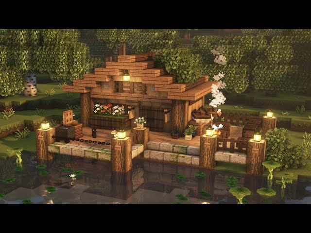 [Minecraft]  Starter Lake House Tutorial / Mizuno's 16 Craft Resource Pack