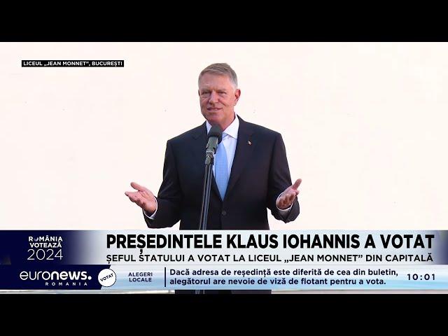 Alegeri locale și europarlamentare 2024. Klaus Iohannis a votat: Este extrem de important să votăm