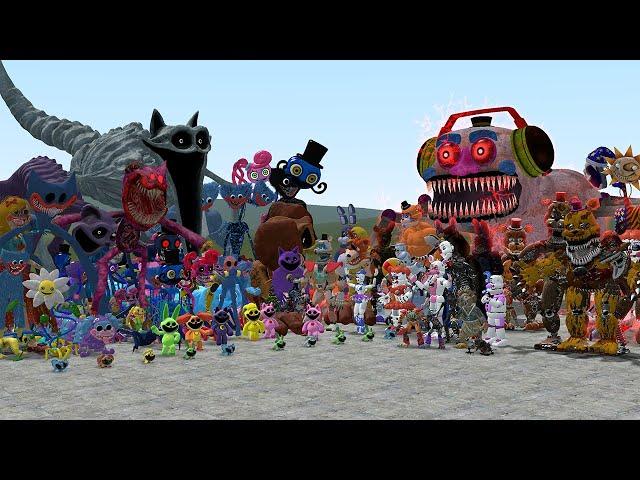 ALL POPPY PLAYTIME CHAPTER 3-1 CHARACTERS VS ALL FNAF 1-10 ANIMATRONICS In Garry's Mod!