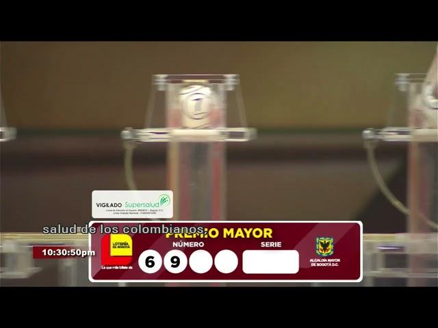 Resultado Premio Mayor Lotería de Bogotá, sorteo 2776 del 09 de enero de 2025