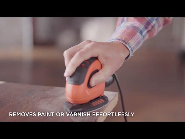 How to use the BLACK+DECKER 55W Corded Mouse Sander