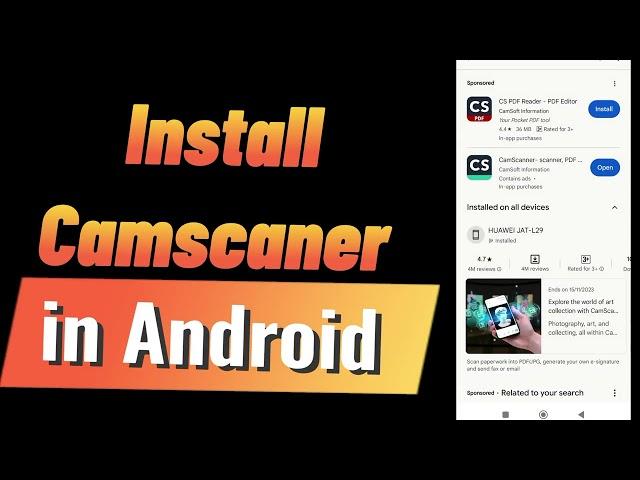 How to Install Cam Scanner in Android Device (2024)